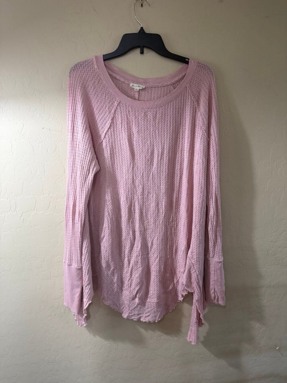 Women's Pink Long Sleeve Tunic Top